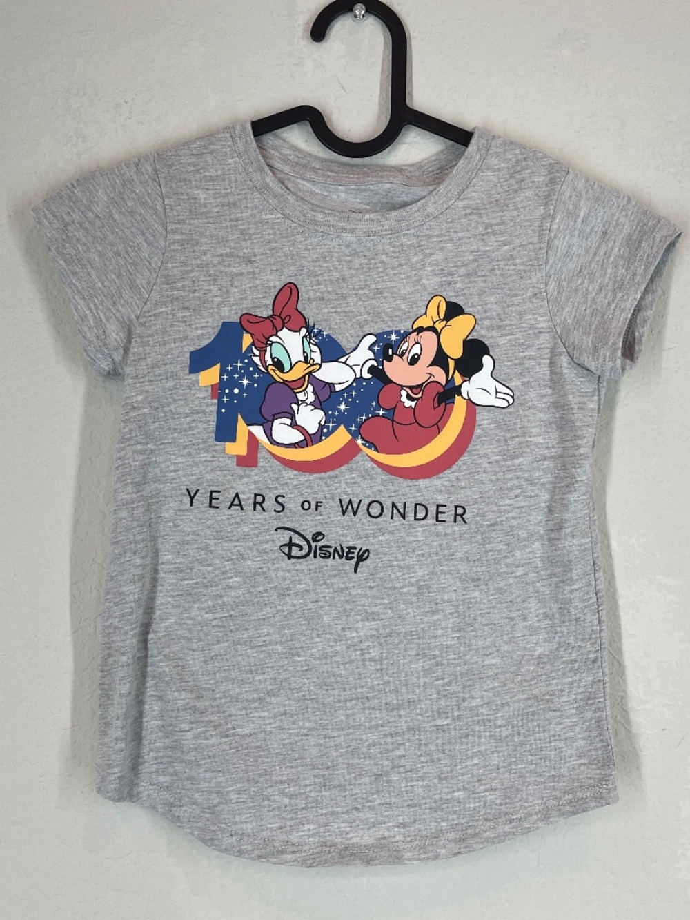 Disney Minnie Mouse T Shirt Girls Size 5/6 100 Years of Wonder